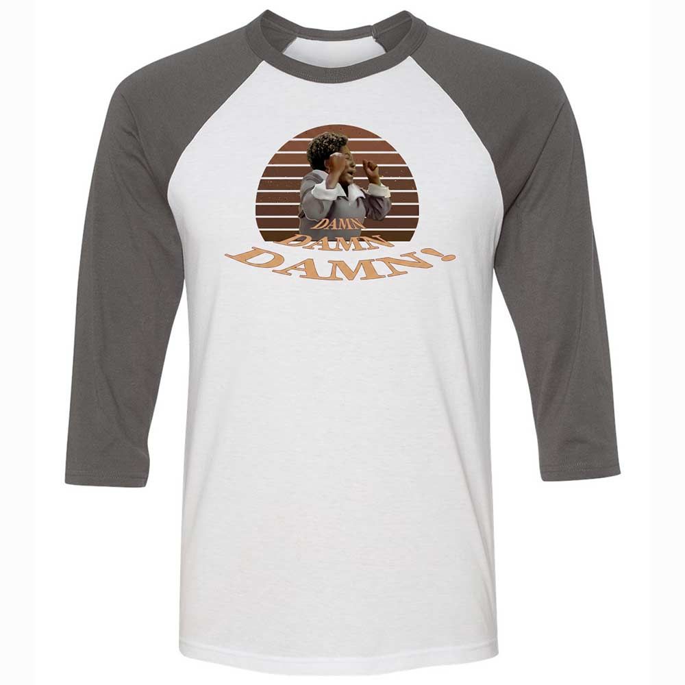 Unisex 3/4 Baseball Tee - FUR3SLY1 - White/Asphalt - 2