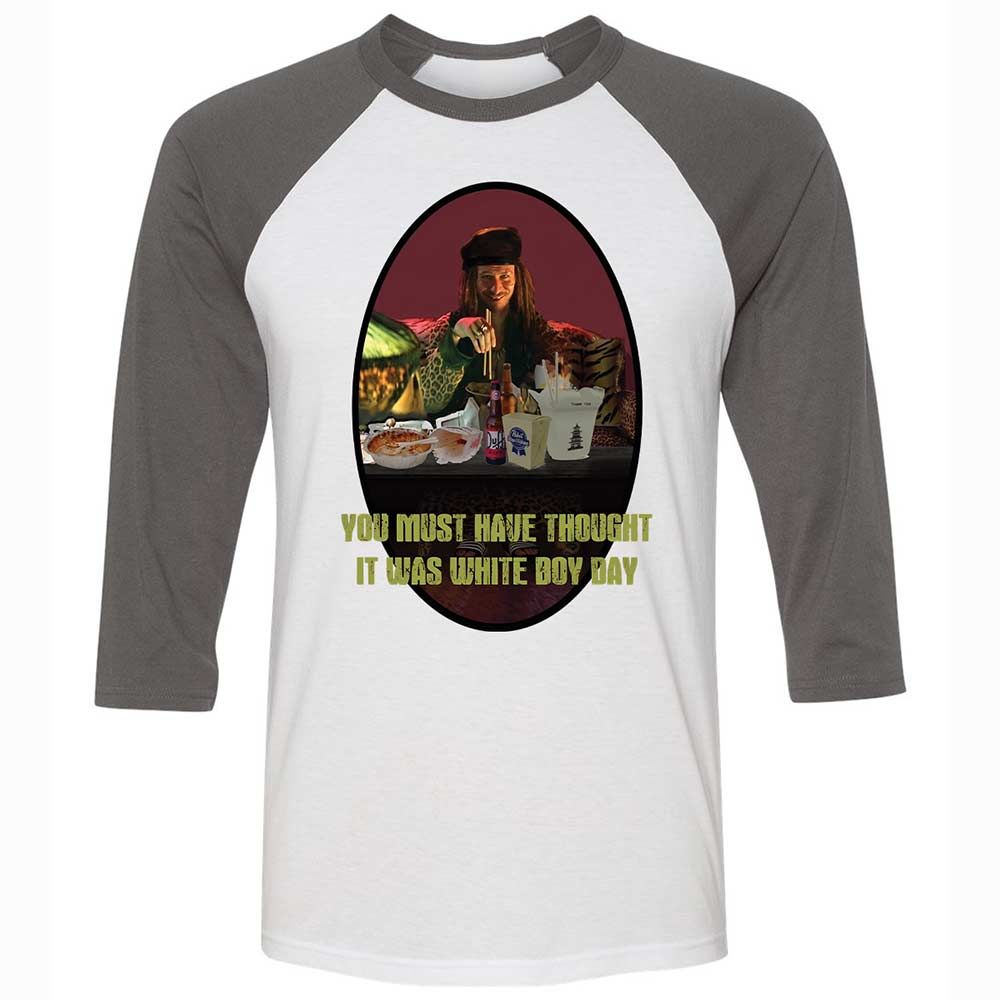 Unisex 3/4 Baseball Tee - FK2W94QE - White/Asphalt - 2