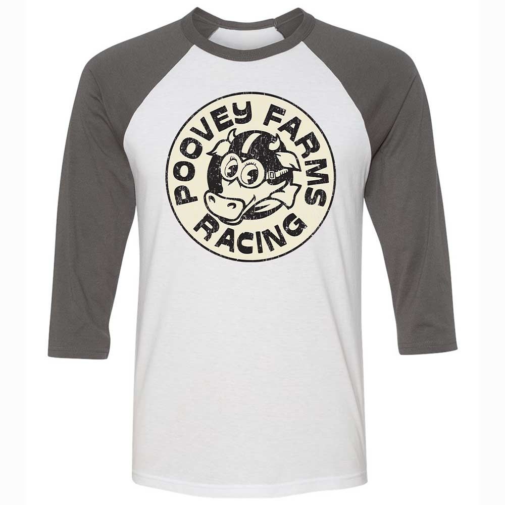 Unisex 3/4 Baseball Tee - JGSN6YJN - White/Asphalt - 2