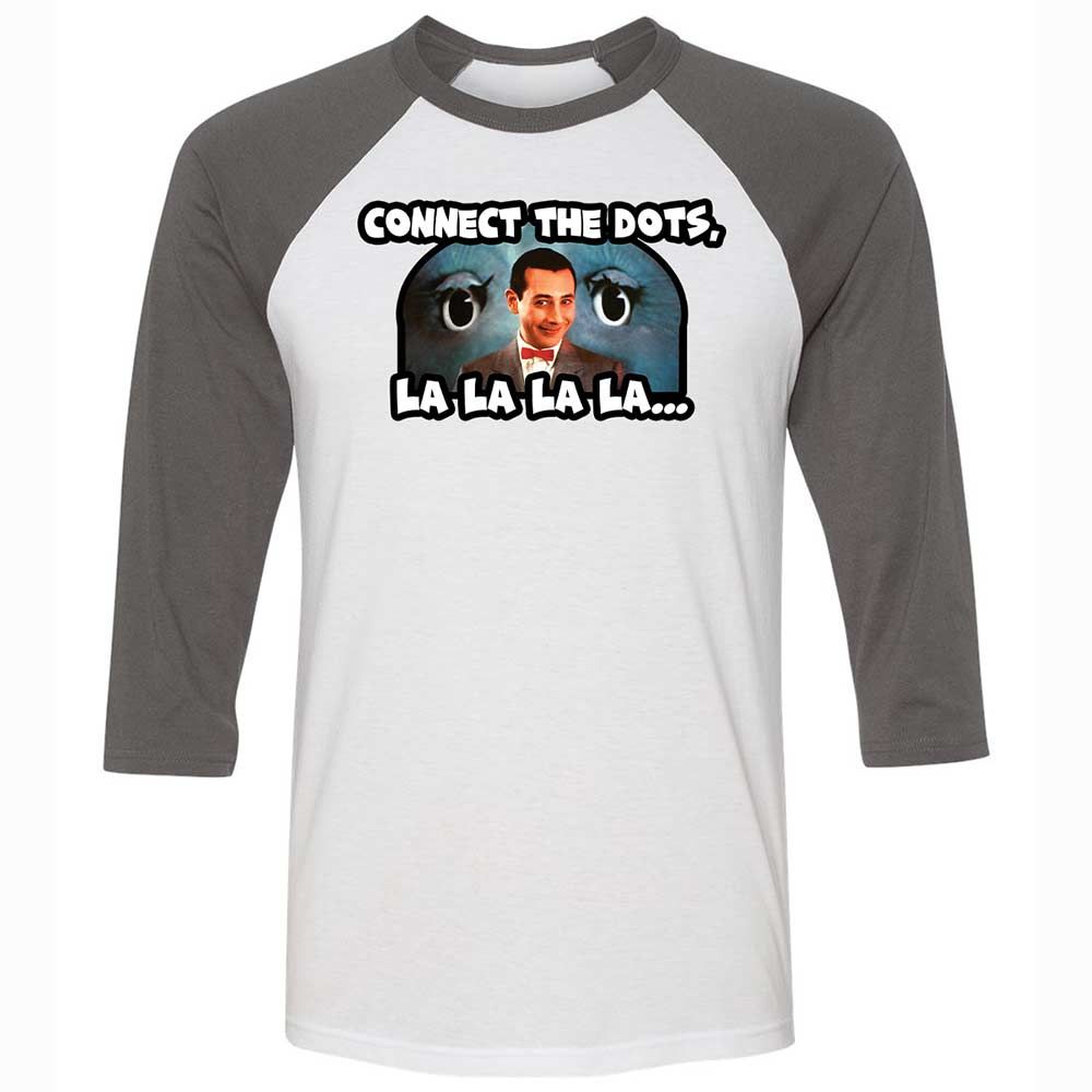 Unisex 3/4 Baseball Tee - L6859H1L - White/Asphalt - 2