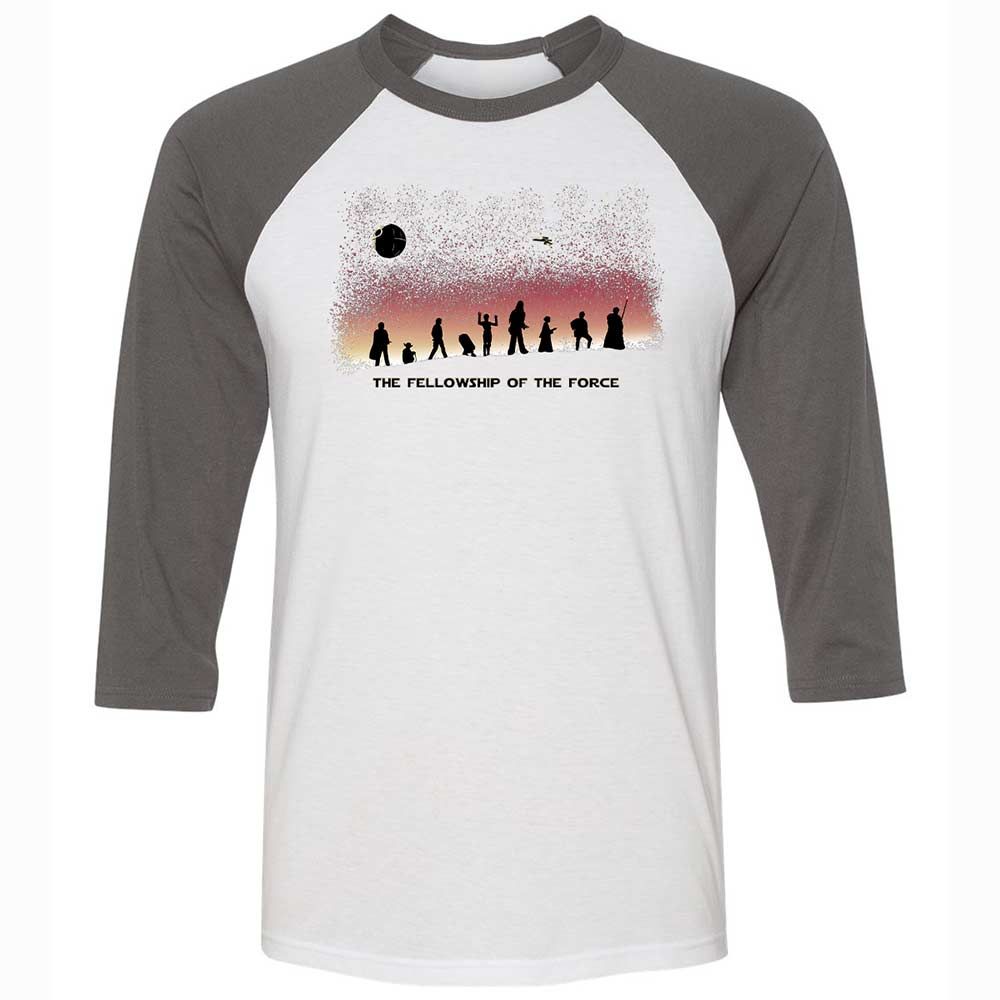Unisex 3/4 Baseball Tee - YADVFZJK - White/Asphalt - 2