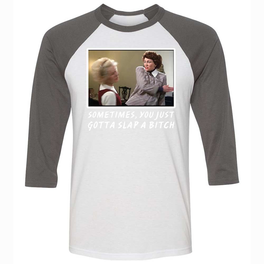 Unisex 3/4 Baseball Tee - BUN5JCTA - White/Asphalt - 2