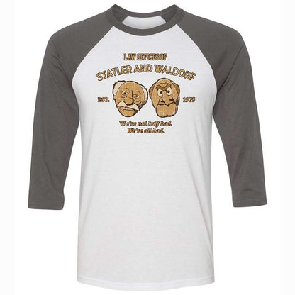 Unisex 3/4 Baseball Tee - B1F2XEC6 - White/Asphalt - 2