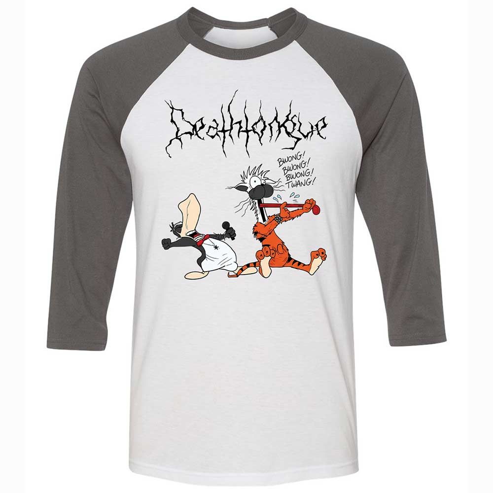 Unisex 3/4 Baseball Tee - 1TZZGJ3P - White/Asphalt - 2