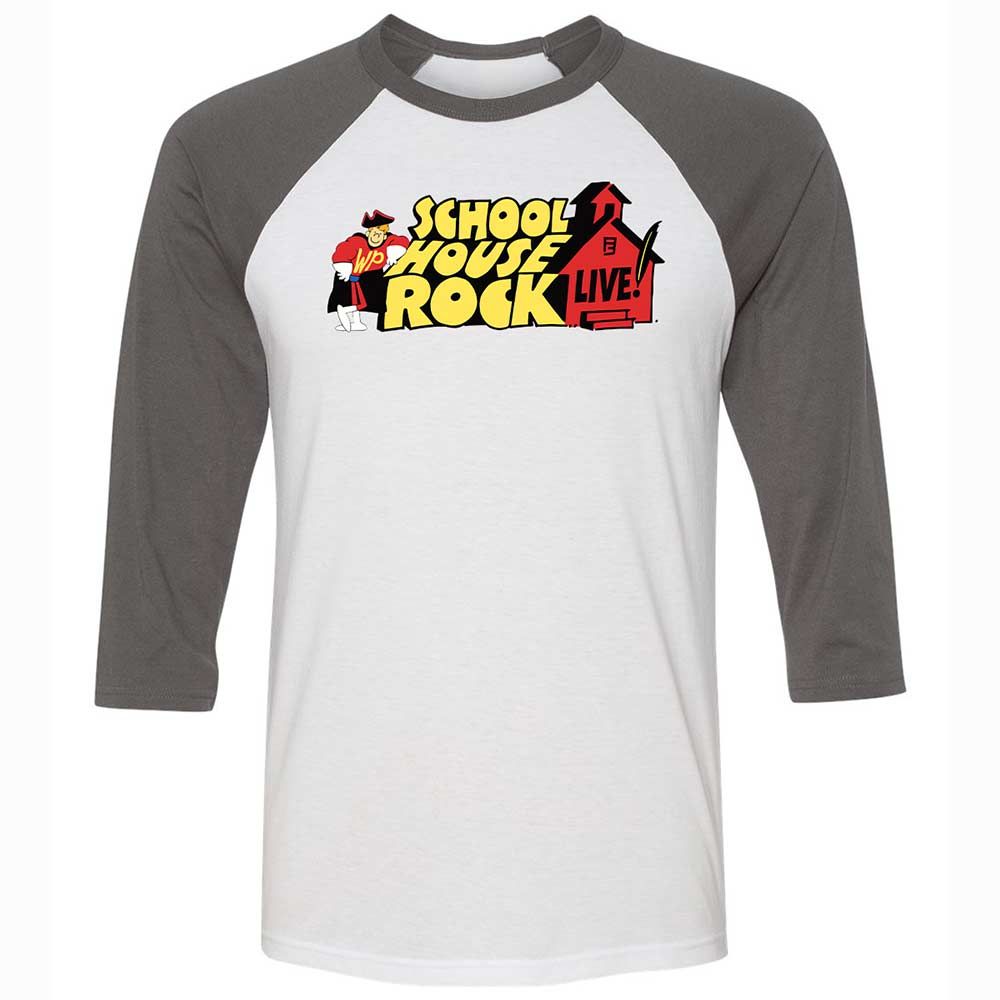 Unisex 3/4 Baseball Tee - 322K3PY8 - White/Asphalt - 2