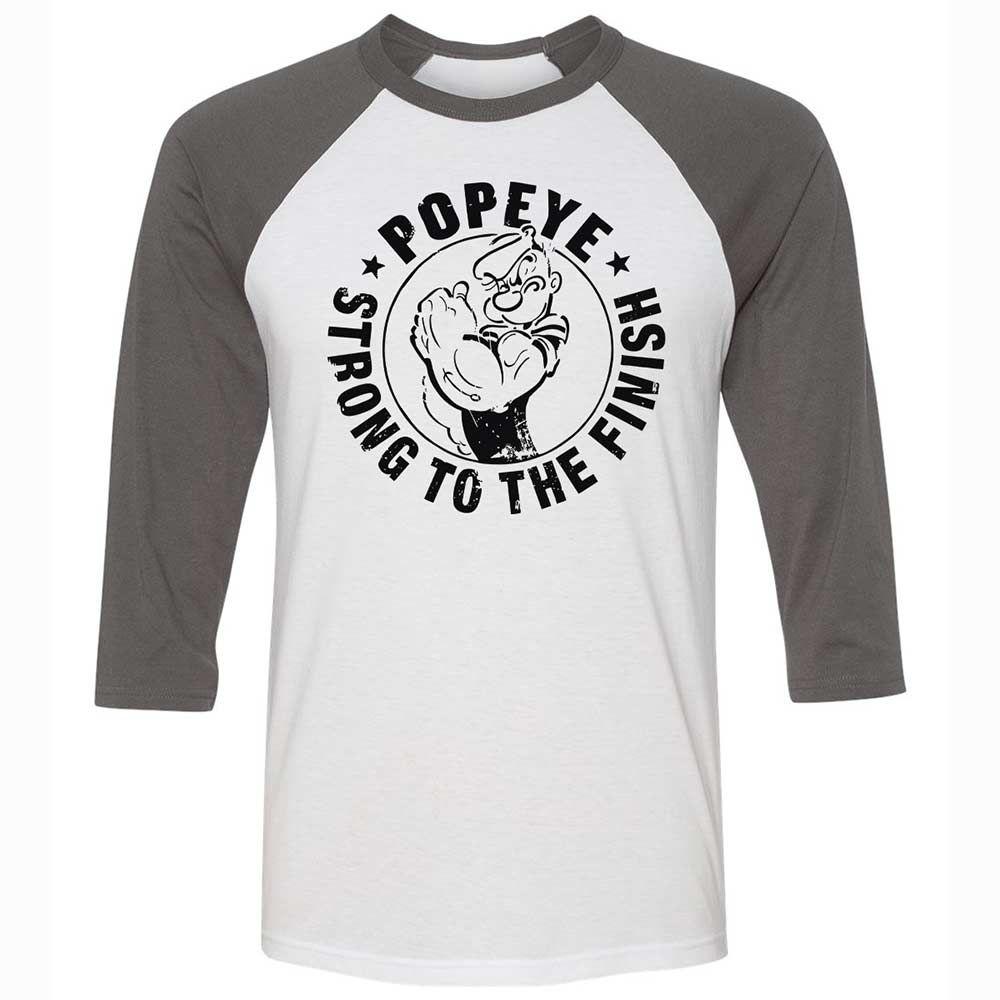 Unisex 3/4 Baseball Tee - 9WKWUFMW - White/Asphalt - 2