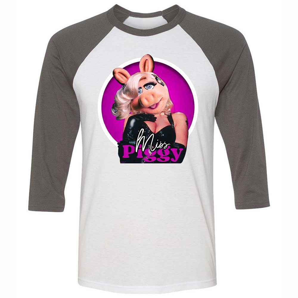 Unisex 3/4 Baseball Tee - LMEGG2W4 - White/Asphalt - 2