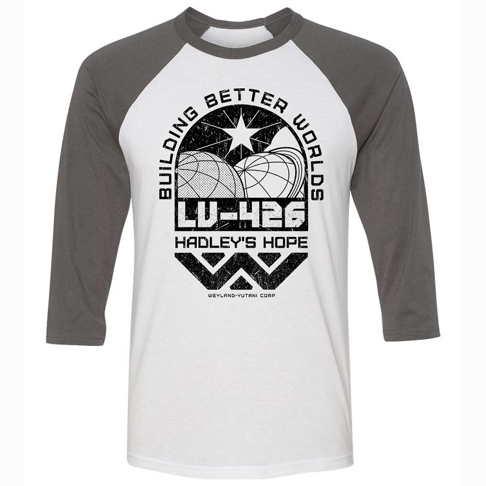Unisex 3/4 Baseball Tee - QNAEKKTP - White/Asphalt - 2