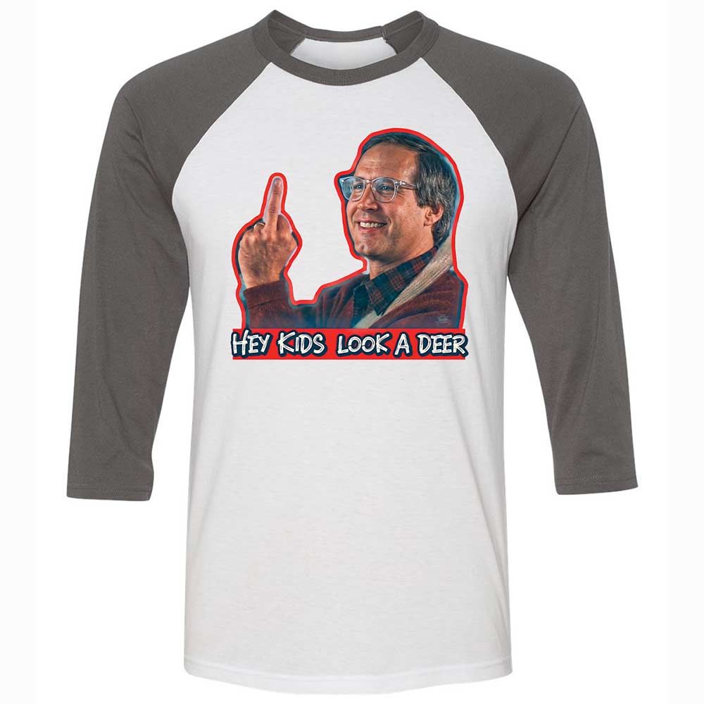 Hey Kids, Look a Deer - White/Asphalt - 2