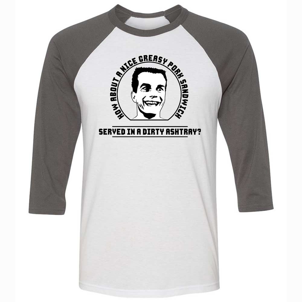 Unisex 3/4 Baseball Tee - 5X94EEDM - White/Asphalt - 2