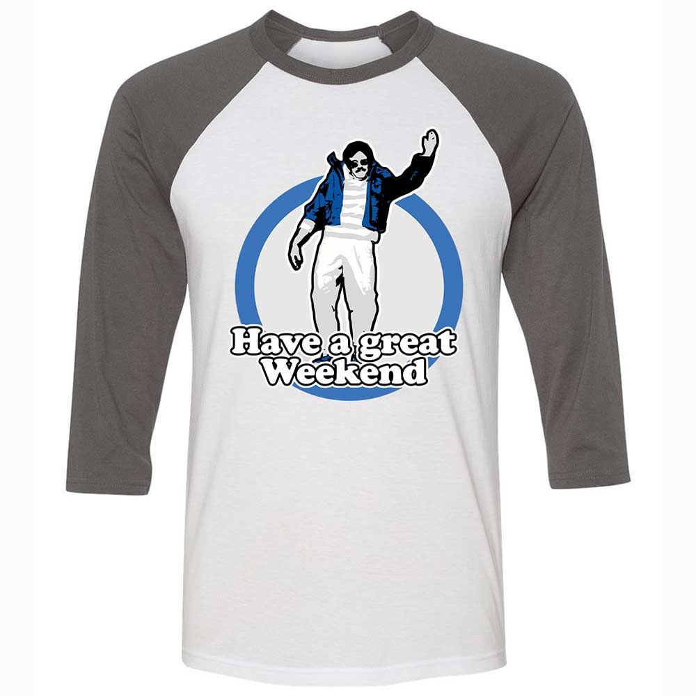 Unisex 3/4 Baseball Tee - ZHG2QF77 - White/Asphalt - 2