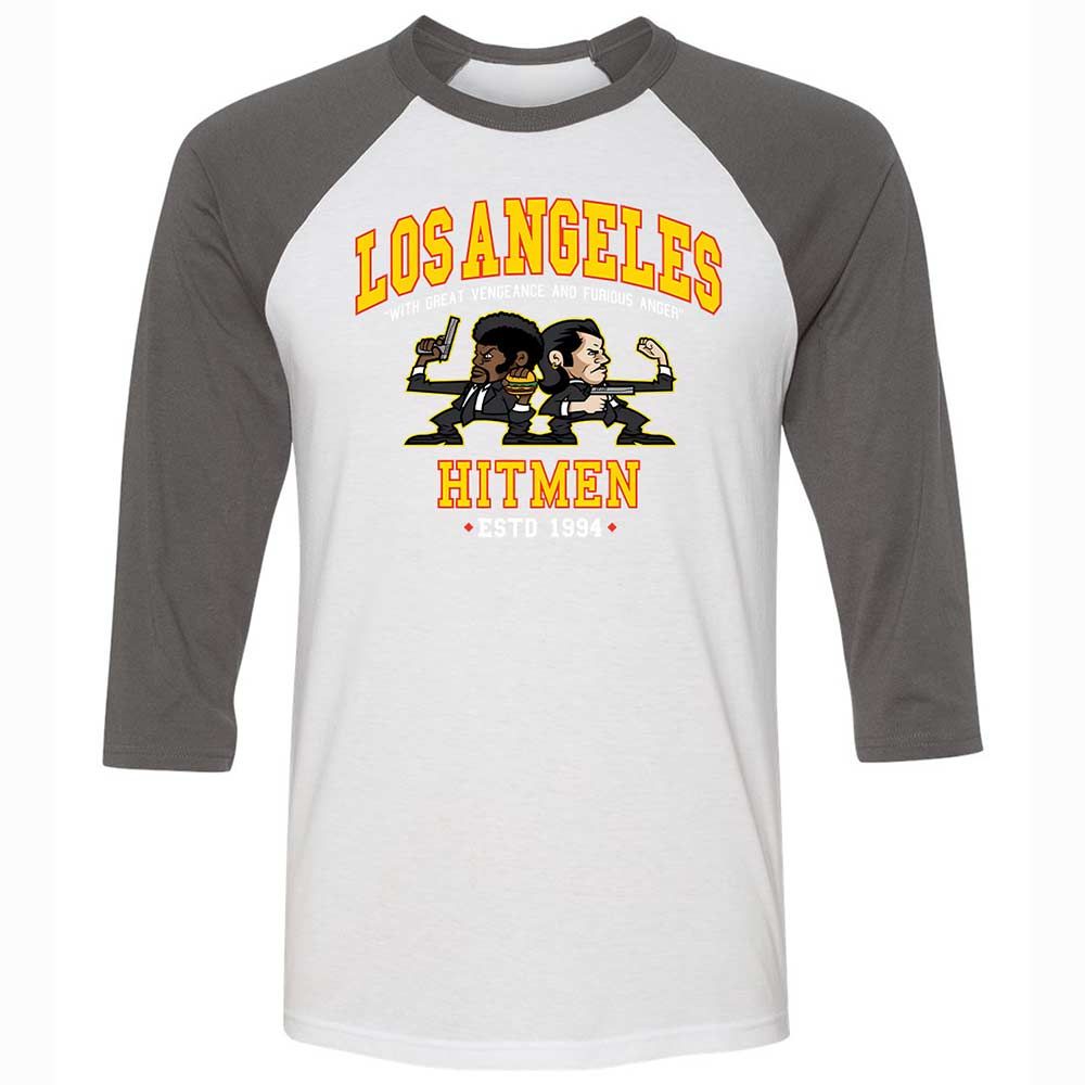 Unisex 3/4 Baseball Tee - ASYTH1AX - White/Asphalt - 2
