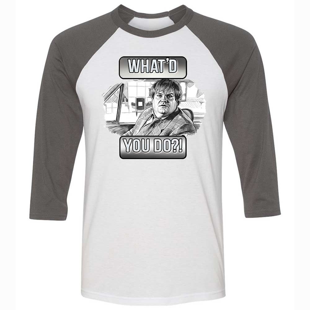 Unisex 3/4 Baseball Tee - G4ECGWT4 - White/Asphalt - 2