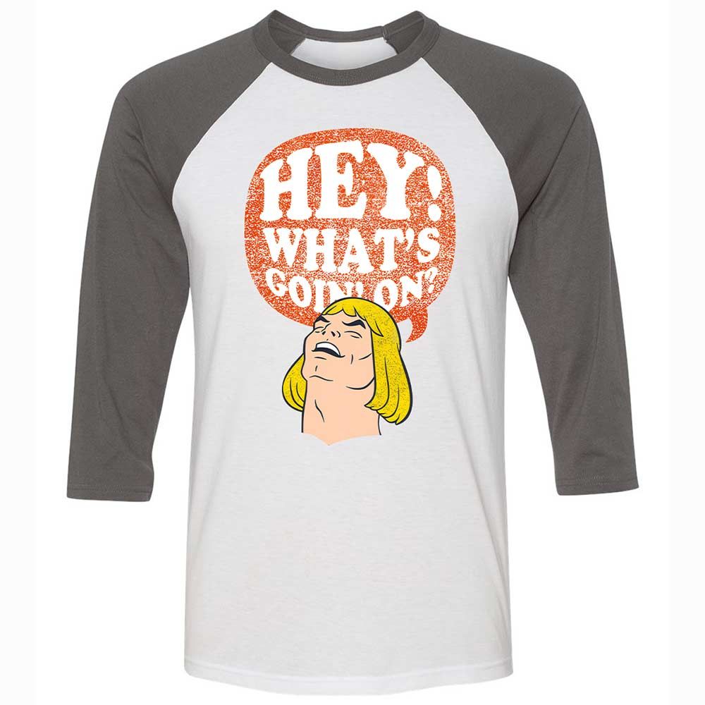 Unisex 3/4 Baseball Tee - QK6ZXC3W - White/Asphalt - 2