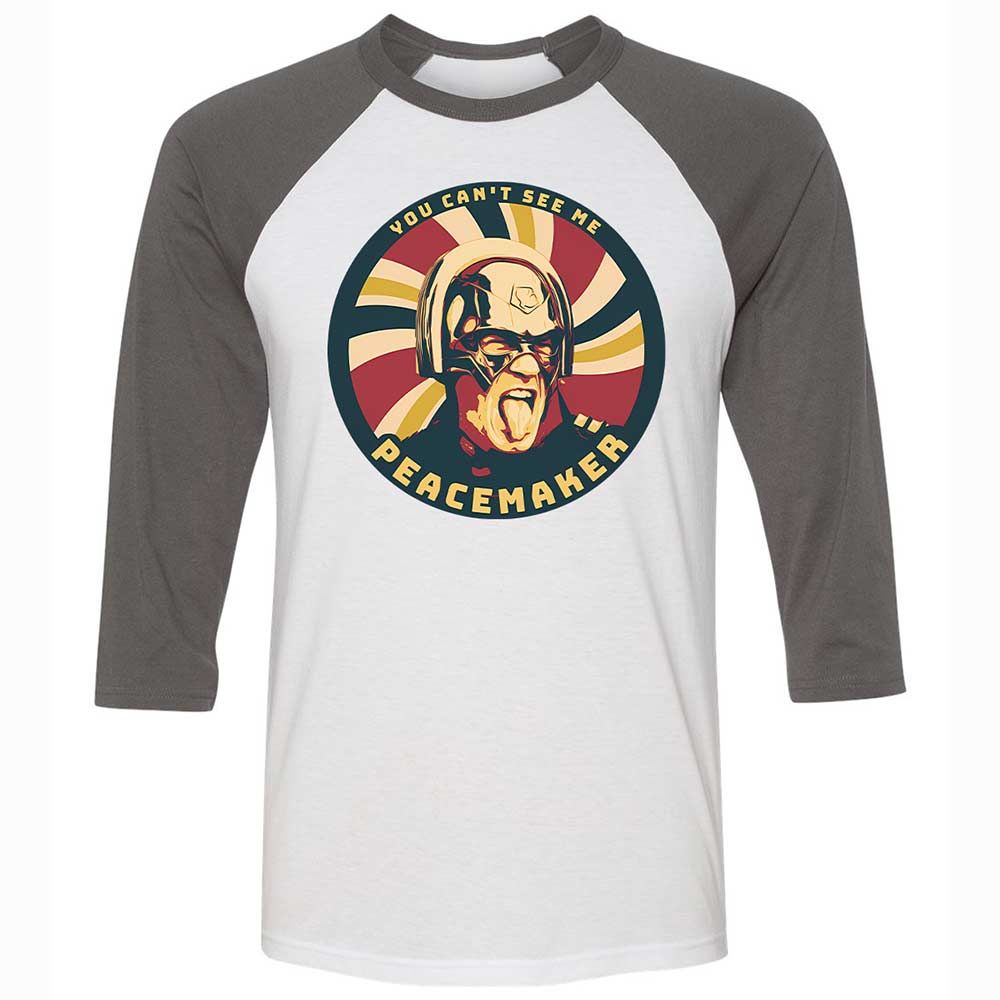 Unisex 3/4 Baseball Tee - X81EBWEV - White/Asphalt - 2