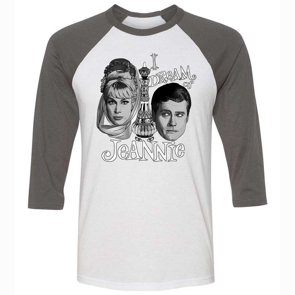 Unisex 3/4 Baseball Tee - 8VZ5A4AW - White/Asphalt - 2