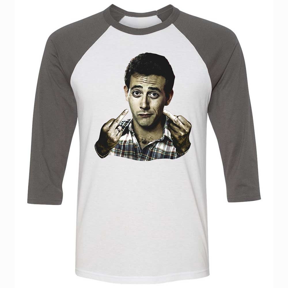 Unisex 3/4 Baseball Tee - GQDL9QPQ - White/Asphalt - 2