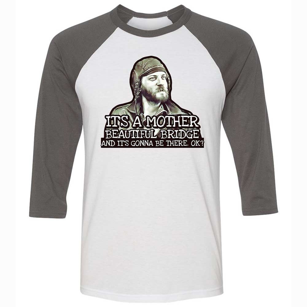 Unisex 3/4 Baseball Tee - SRFJ7BCQ - White/Asphalt - 2