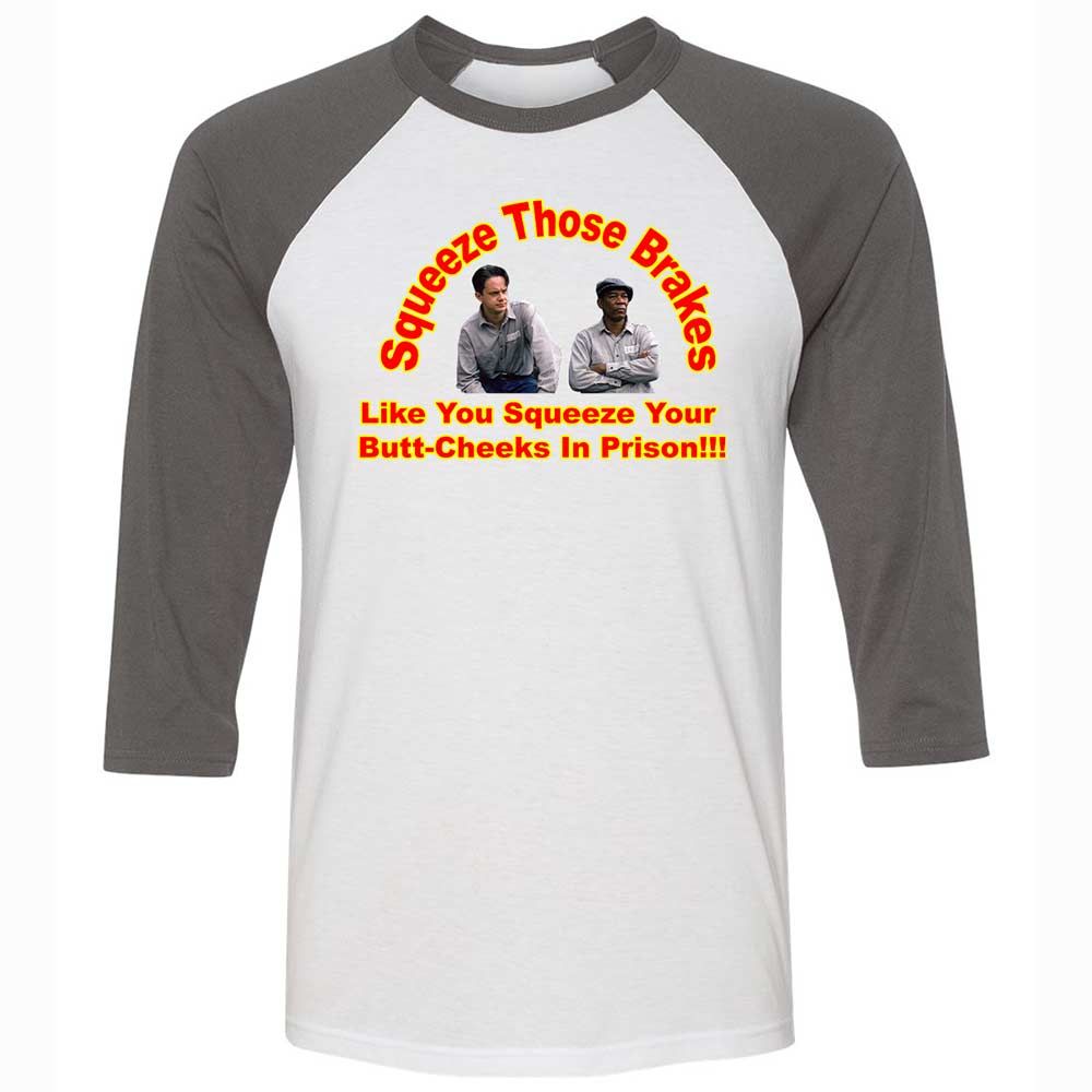 Unisex 3/4 Baseball Tee - L51KWDWG - White/Asphalt - 2
