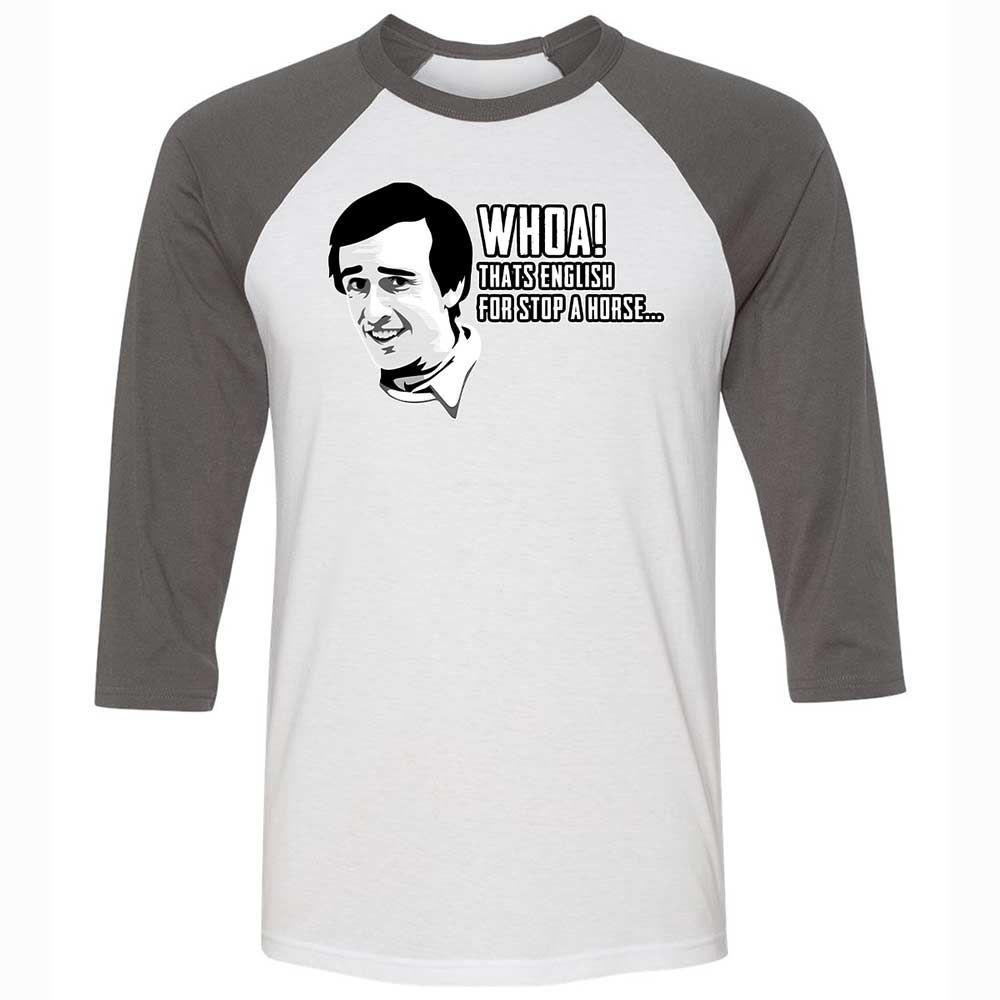 Unisex 3/4 Baseball Tee - RKJEA7Q4 - White/Asphalt - 2