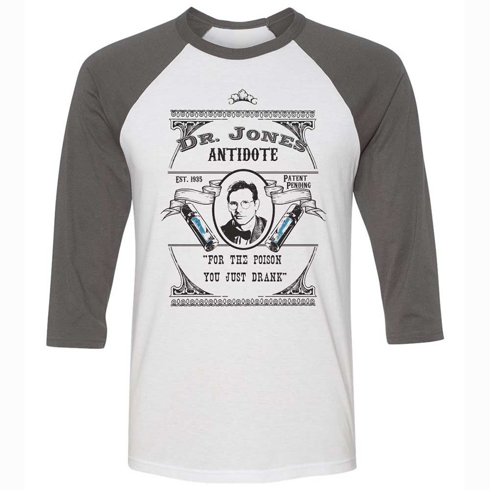 Unisex 3/4 Baseball Tee - 98W2K8HK - White/Asphalt - 2