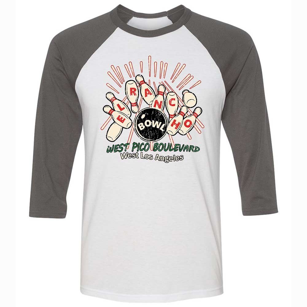 Unisex 3/4 Baseball Tee - PY4QA3CL - White/Asphalt - 2