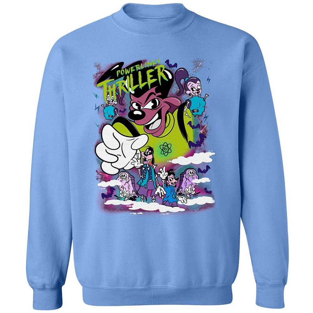 Vintage Pop Cartoon Horror Mashup - Carolina Blue - 20