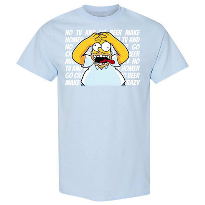 No TV and No Beer Make Homer Go Crazy - Light Blue - 20
