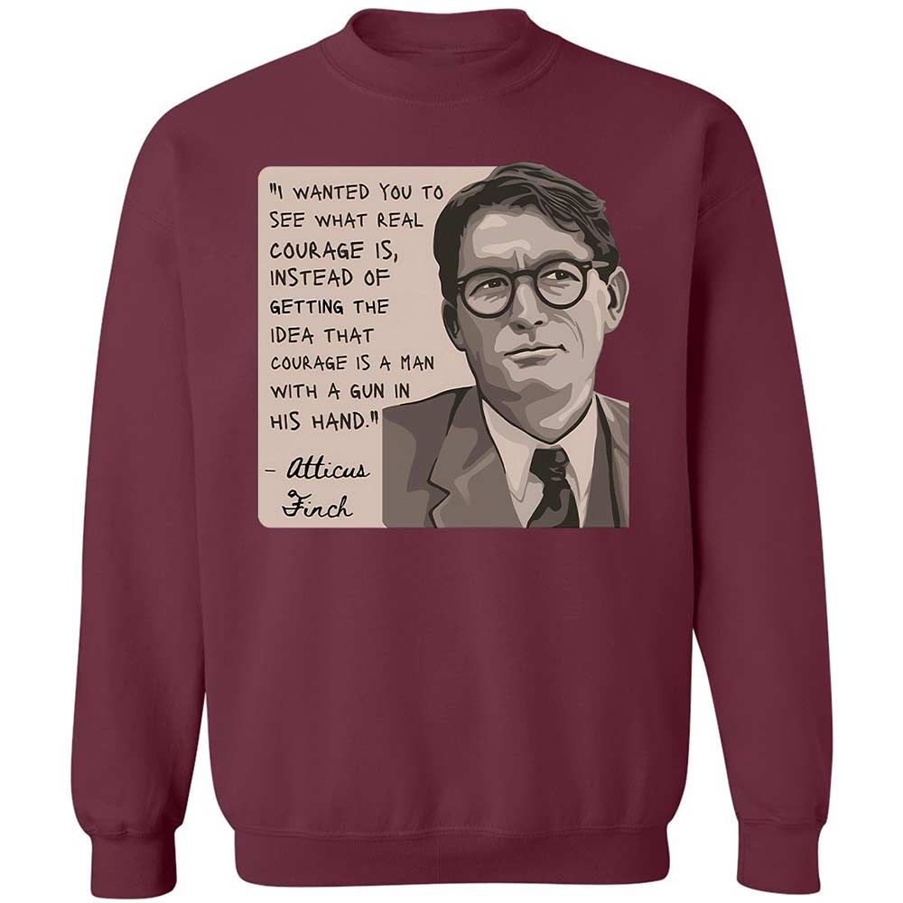 Real Courage Quote - Maroon - 20