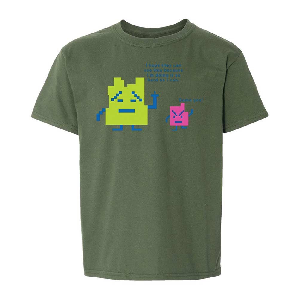Kids T-Shirt - QM8JEJGX - Military Green - 20