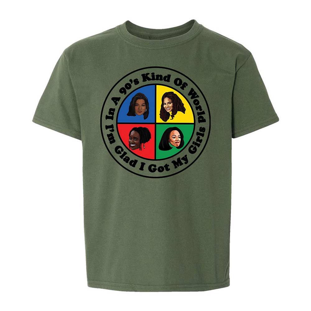 Kids T-Shirt - QB95K4WH - Military Green - 20