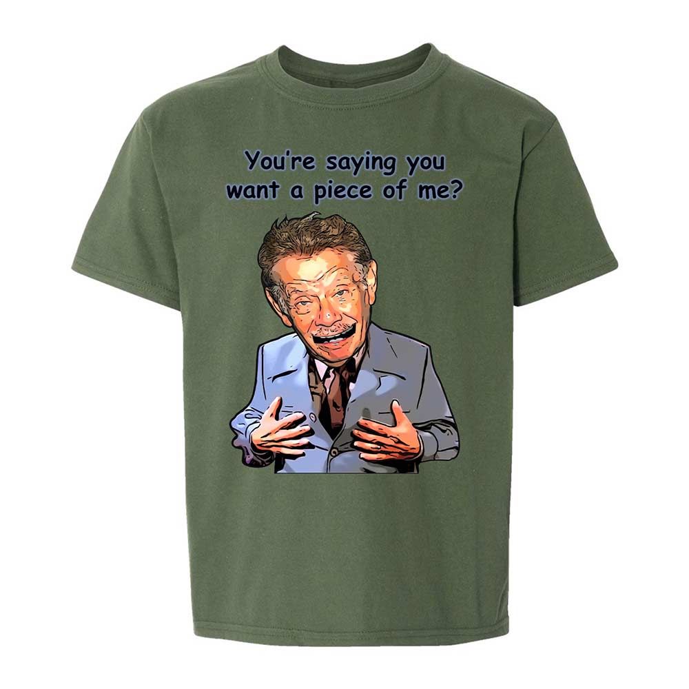 Kids T-Shirt - YB1XK6GJ - Military Green - 20