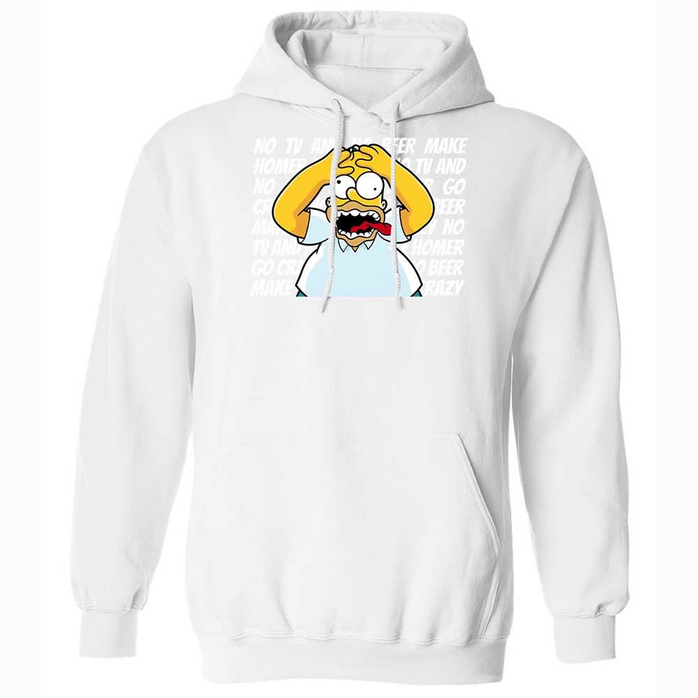 No TV and No Beer Make Homer Go Crazy - White - 20