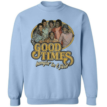 Classic Unisex Sweatshirt - Black - Light Blue - 21