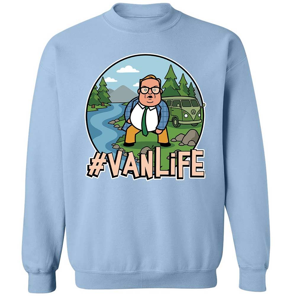 Vanlife living in a van down by the river - Light Blue - 21