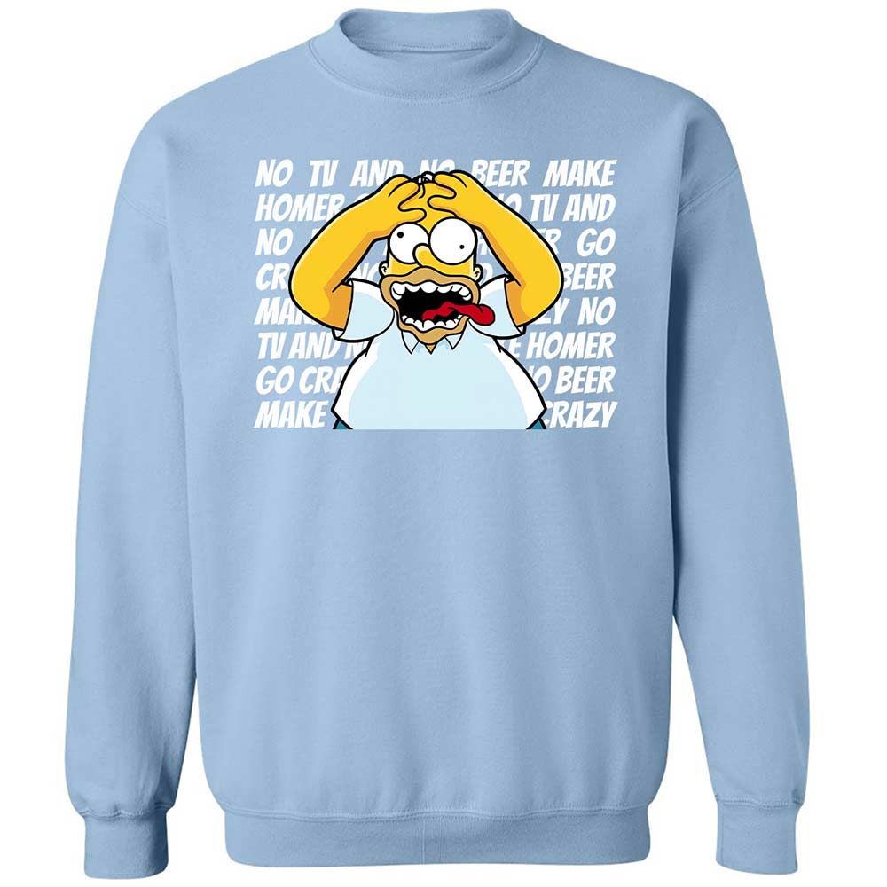 No TV and No Beer Make Homer Go Crazy - Light Blue - 21