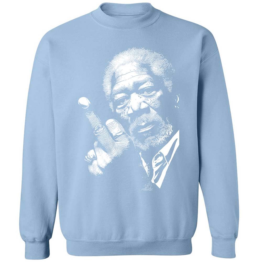Morgan Freeman middle finger - Light Blue - 21