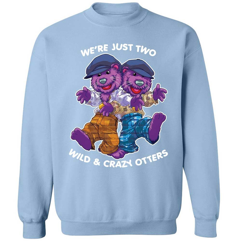 Two wild & crazy otters - Light Blue - 21