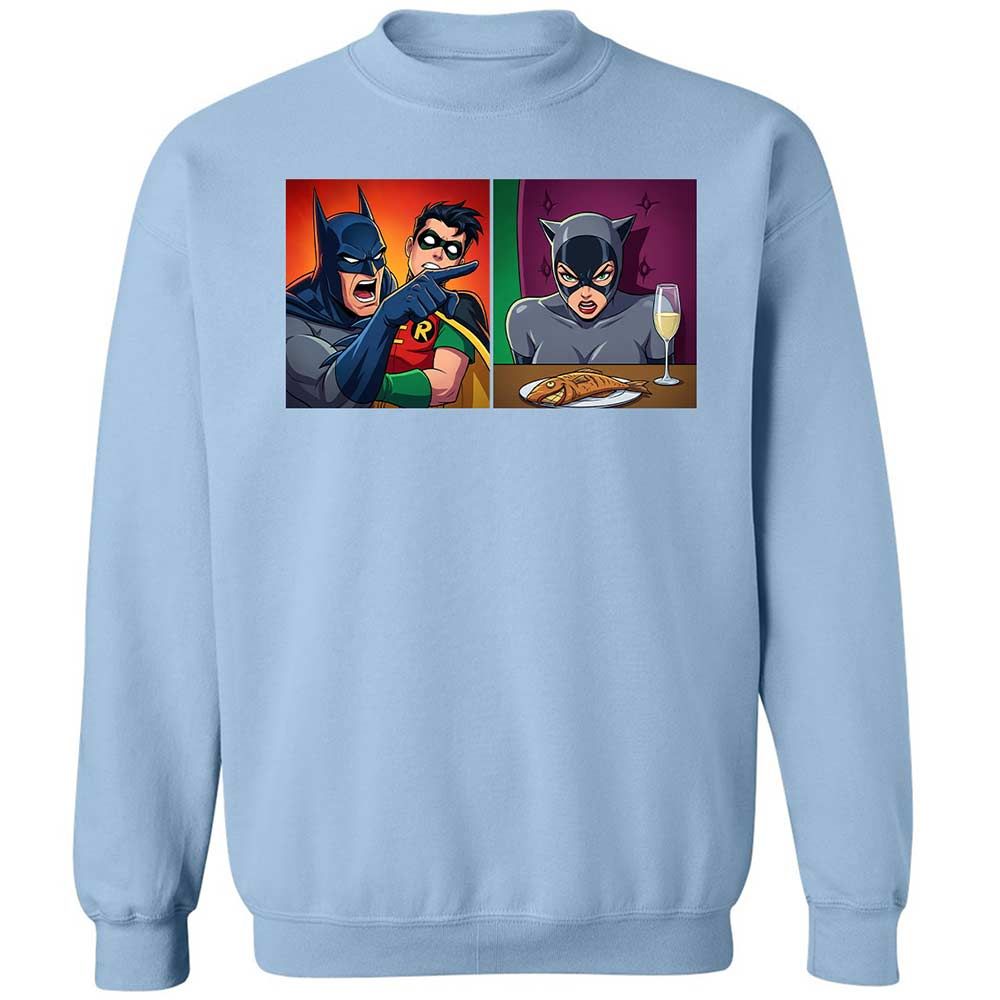 Bat Yelling at Catwoman - Light Blue - 21