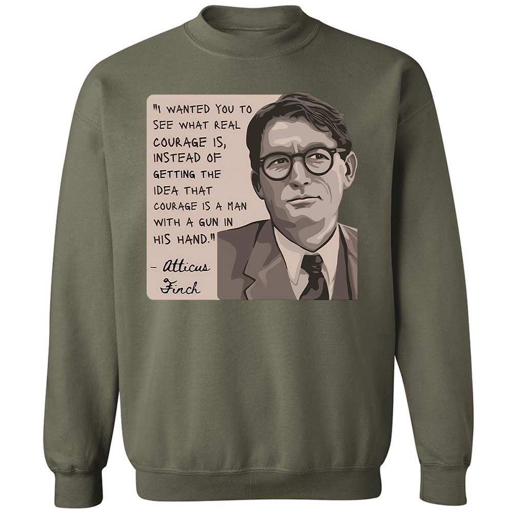 Real Courage Quote - Military Green - 21
