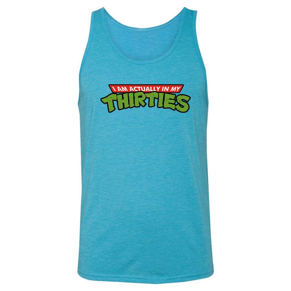 Unisex Jersey Tank - HQD1EXAX - Aqua Triblend - 3