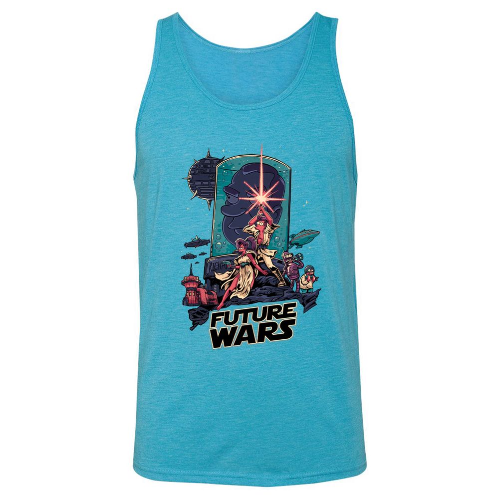 Unisex Jersey Tank - V53ZV94G - Aqua Triblend - 3