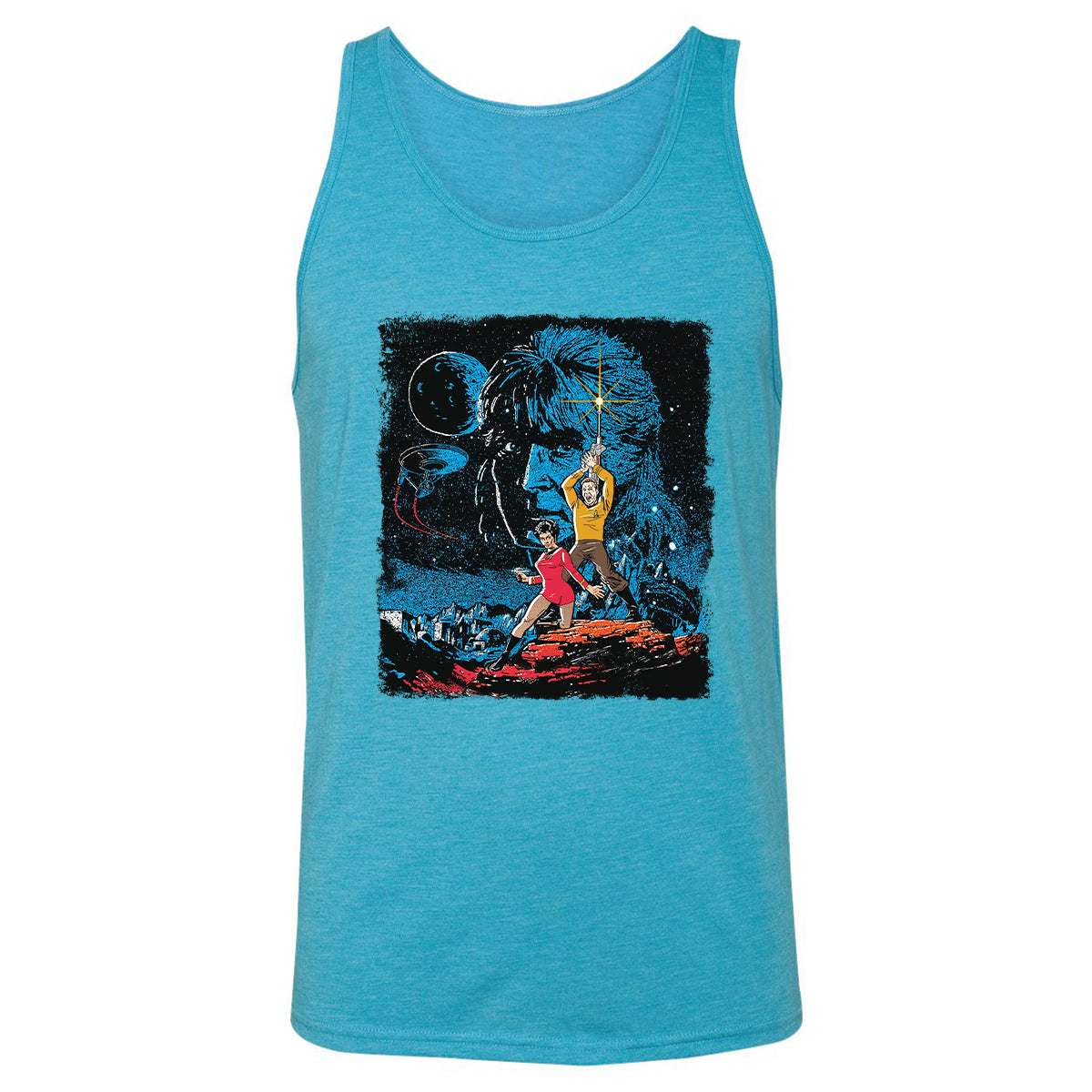 Unisex Jersey Tank - KASGVPZN - Aqua Triblend - 3