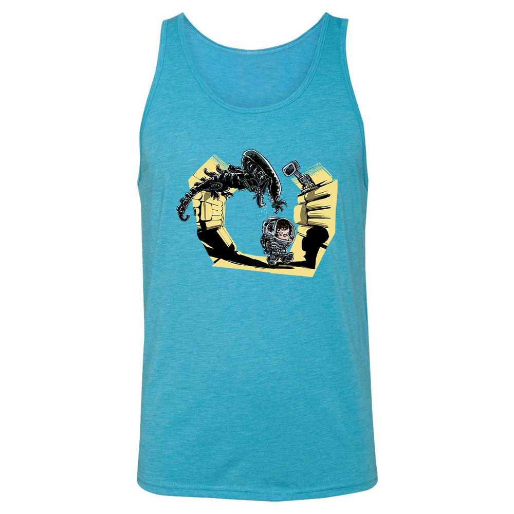 Unisex Jersey Tank - QDNRKEZ6 - Aqua Triblend - 3