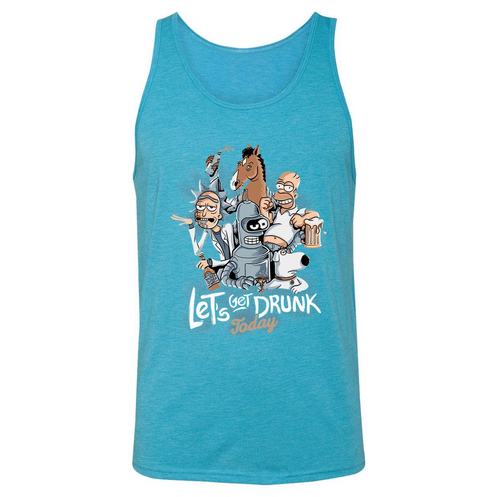 Unisex Jersey Tank - E649C72H - Aqua Triblend - 3