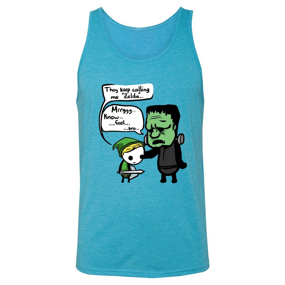 Unisex Jersey Tank - TT4L93ZC - Aqua Triblend - 3