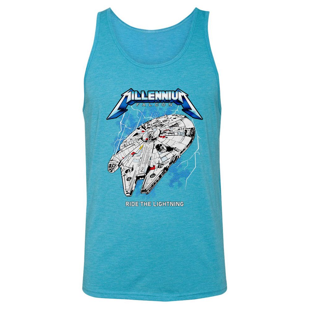 Unisex Jersey Tank - 83FNTNMX - Aqua Triblend - 3