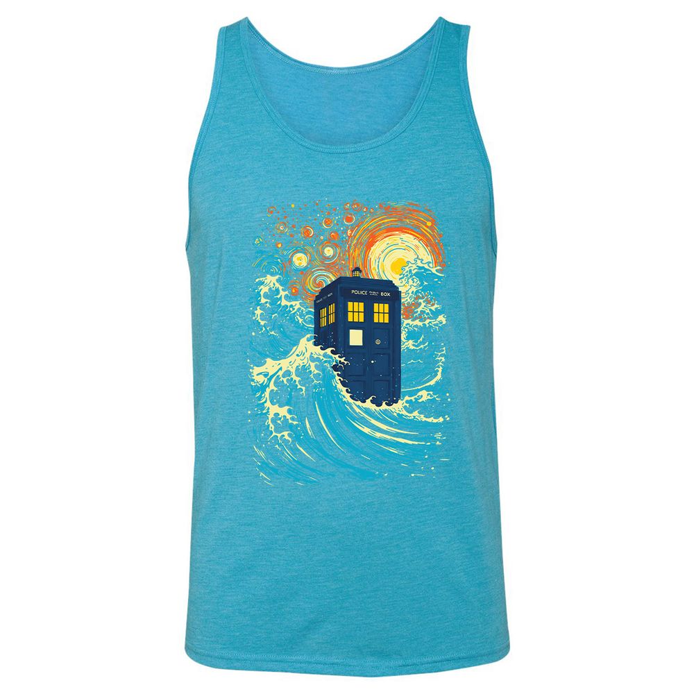Unisex Jersey Tank - 8J1FKECS - Aqua Triblend - 3