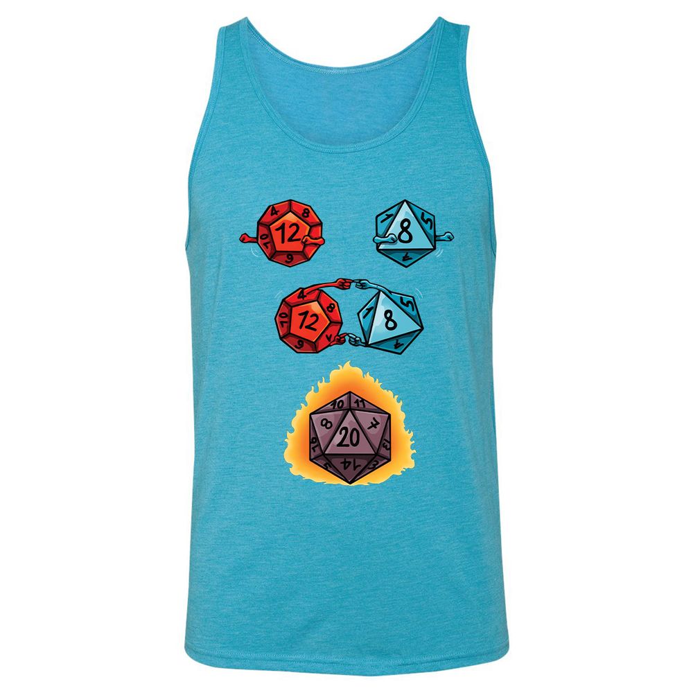 Unisex Jersey Tank - T5HY9BX6 - Aqua Triblend - 3