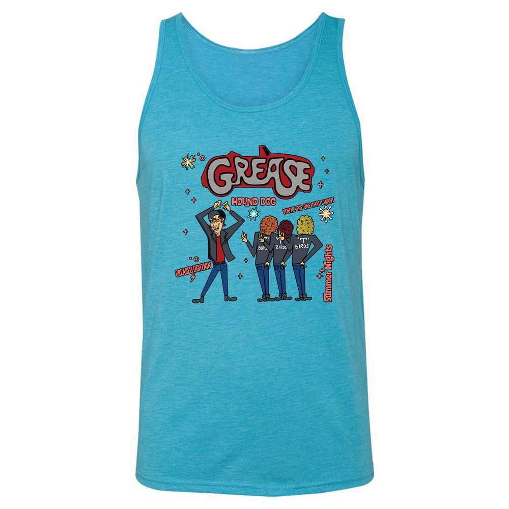 Grease Musical - Aqua Triblend - 3